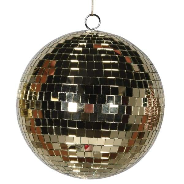 Gold Disco Ball Christmas Tree Hanging BaubleVintage FrogChristmas Bauble