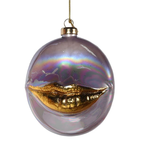 Gold Lip Christmas Tree Bauble DecorationVintage Frog C/HChristmas Bauble