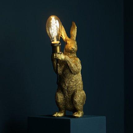Gold Rabbit / Hare Holding The Bulb Table LampVintage Frog W/VLighting