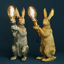 Gold Rabbit / Hare Holding The Bulb Table LampVintage Frog W/VLighting