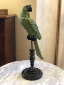 Green Parrot on Perch FigureVintage FrogBrand New
