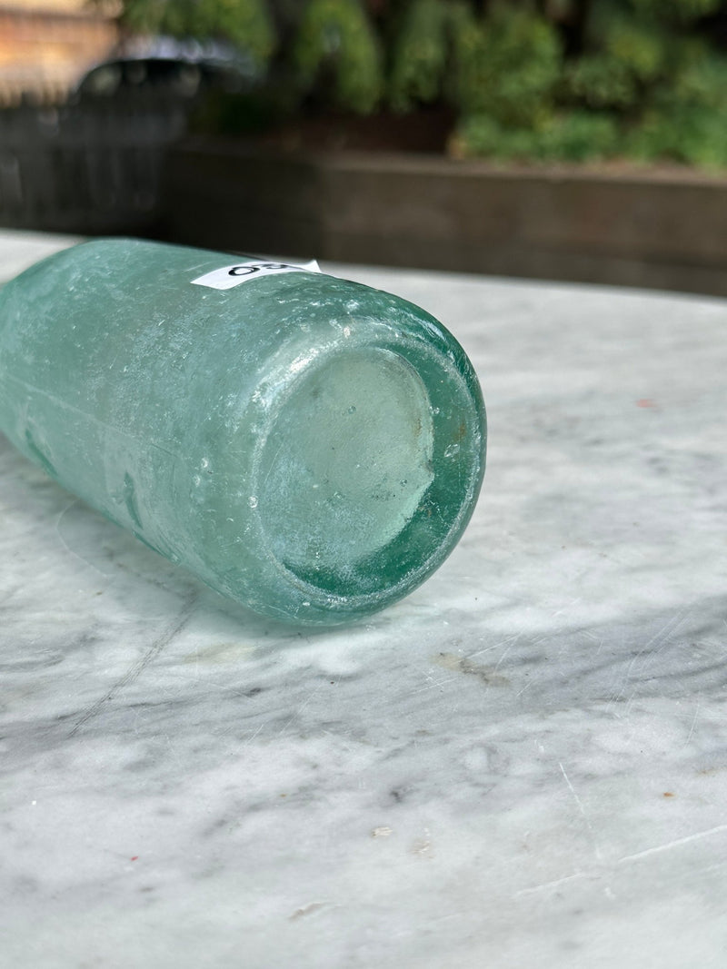Greenoaf Antique Aqua Blue Glass Bottle - Vintage Glass BottleVintage FrogBottle