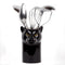 Hand-Painted Ceramic Black Panther Figure Kitchen Utensil Pot VaseQuail CeramicsVase