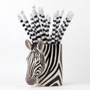 Hand-Painted Ceramic Zebra Figure Pencil Pot VaseQuail CeramicsVase