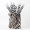 Hand-Painted Ceramic Zebra Figure Pencil Pot VaseQuail CeramicsVase