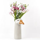 Hand-painted Goose Bird Figure Large Flower VaseQuail CeramicsVase