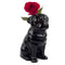 Hand-painted Pug Dog Figure Large Flower VaseQuail CeramicsVase
