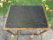 Heavy Distressed Gold Metal Side Lamp Table With Stone TopVintage FrogFurniture