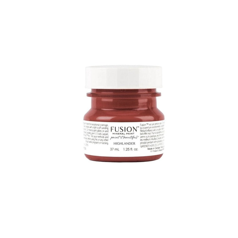 Highlander, Deep Red Colour, 37ml tester pot  Fusion Mineral Paint, eco-friendly easy to use, durable, furniture paint, available at Vintage Frog in Surrey, UK