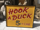 "Hook A Duck" Wooden Sign Wall ArtVintage Frog W/B