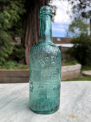 Ilkley Brewery Antique Aqua Blue Glass Bottle - Vintage Glass BottleVintage FrogBottle