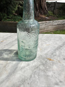 Ilkley Brewery Antique Clear Aqua Glass Bottle - Collectable Glass BottleVintage FrogBottle