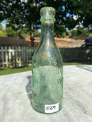 James Simpson, Hebden, Bristol Antique Aqua Green Glass Bottle - Vintage Glass BottleVintage FrogBottle
