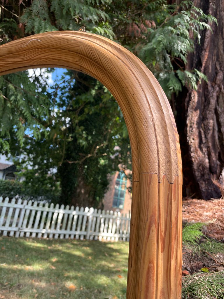 Large Over-mantle Arched Pine Framed MirrorVintage FrogFurniture