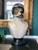 Large Racing Driver Dog Head Bust Figure OrnamentVintage FrogBrand New