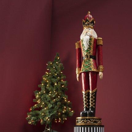 Large Red & Green Nutcracker Christmas DecorationVintage Frog W/VChristmas Decor