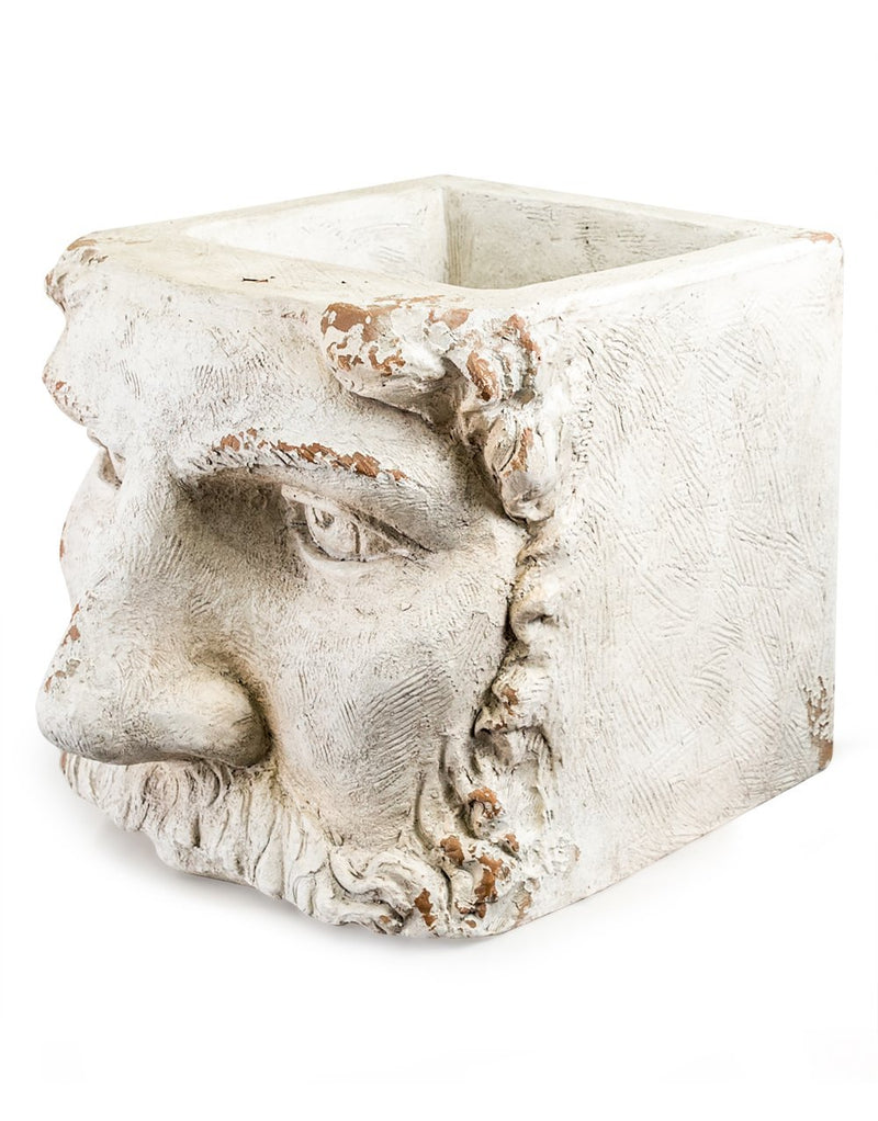 Large Rustic Stone Effect Classical Face PlanterVintage Frog M/RDecor