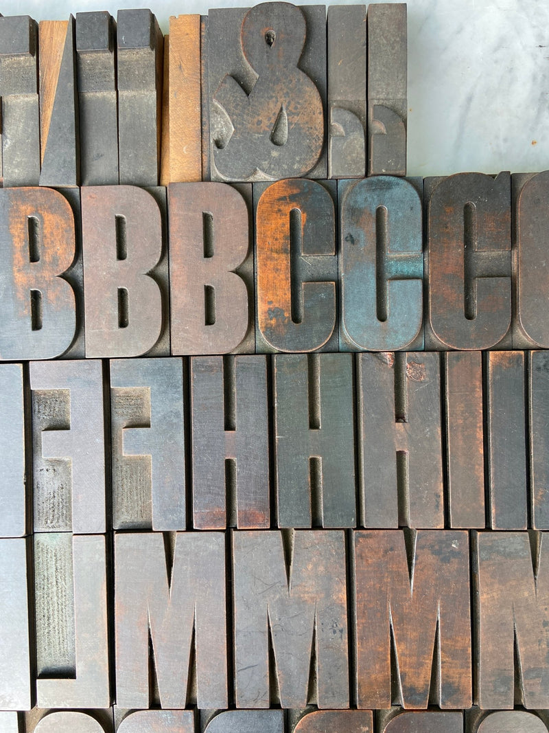 Large Vintage 3 Inch Wooden Letterpress Printing Letters and Punctuation StampsVintage Frog