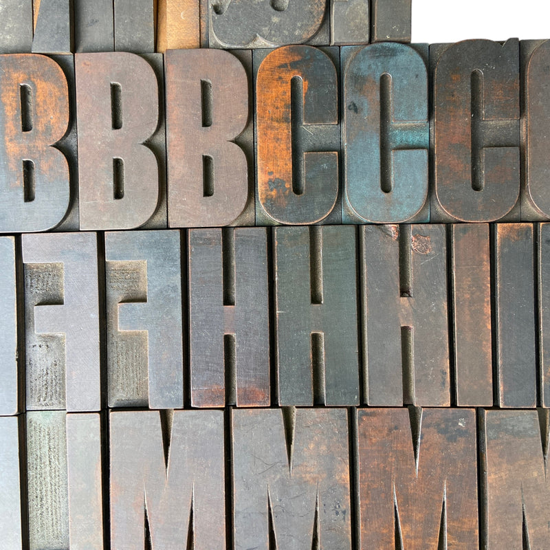Large Vintage 3 Inch Wooden Letterpress Printing Letters and Punctuation StampsVintage Frog
