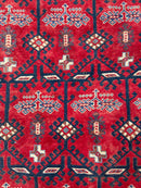 Large Vintage Woollen Floor Rug, Red and Blue.Vintage FrogFurniture