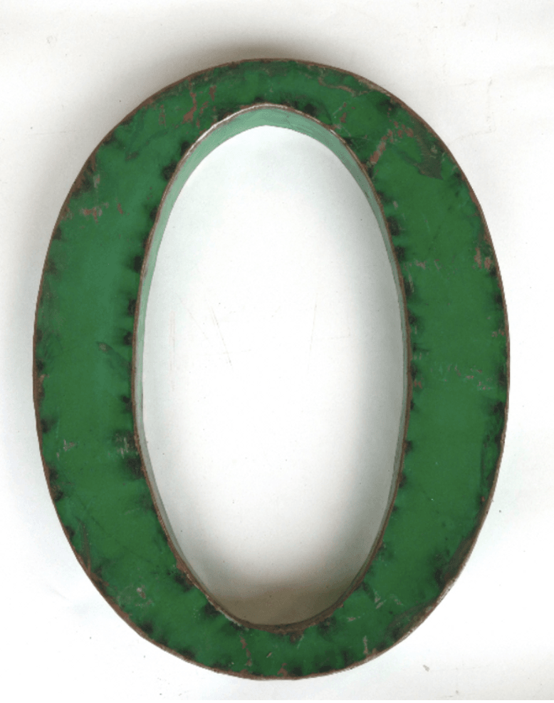 Letter "O" Made From A Vintage Oil DrumVintage Frog W/BDecor
