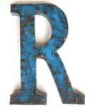 Letter "R" Made From A Vintage Oil DrumVintage Frog W/BDecor