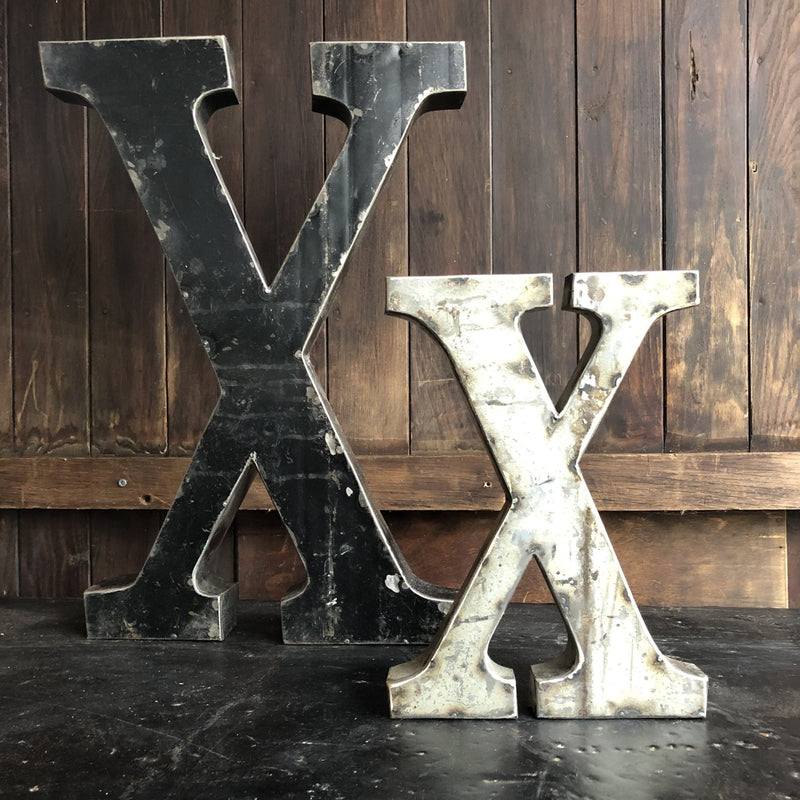 Letter "X" Made From A Vintage Oil DrumVintage Frog W/BDecor