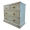 Light Green Painted & Patinated Campaign Style Pine Chest of DrawersVintage Frog