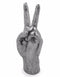 Metallic Silver Coloured Peace Hand Gesture Figure OrnamentVintage Frog M/RBrand New