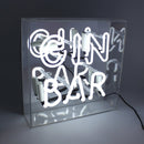 Neon 'Gin Bar' Sign Housed In Acrylic Box - Neon LightVintage FrogLighting