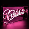 Neon Pink 'BOUDOIR' Sign Housed In Acrylic Box - Neon LightVintage FrogLighting