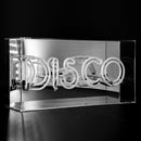 Neon Pink 'DISCO' Sign Housed In Acrylic Box - Neon LightVintage FrogLighting