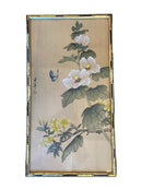 Oriental Embroidered Silk Picture Framed In a Gold Bamboo Effect Frame (1 of 3)Vintage FrogFurniture