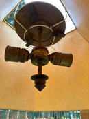 Original Art Deco 1930's Walnut Extending Floor LampVintage FrogFurniture