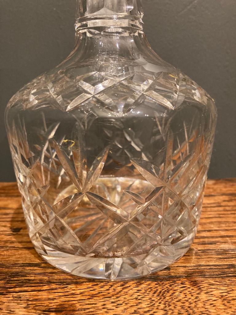 Ornate Cut Glass Round Vintage DecanterVintage FrogFurniture