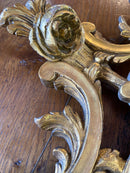 Ornate Gilt Wall Mirror With Delicate Floral MotifsVintage FrogFurniture