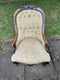 Ornate Victorian Mahogany Framed and Upholstered Bedroom / Saloon ChairVintage Frog