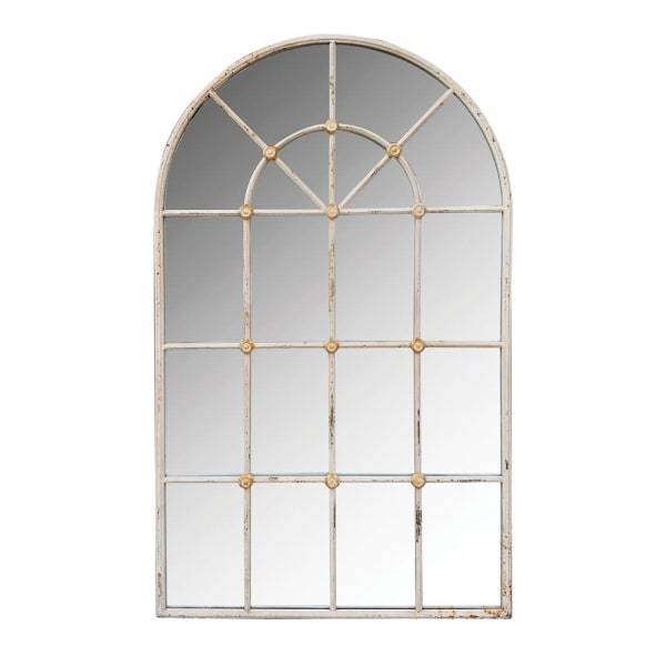 Outdoor Iron Framed Arch Window Wall MirrorVintage FrogMirror