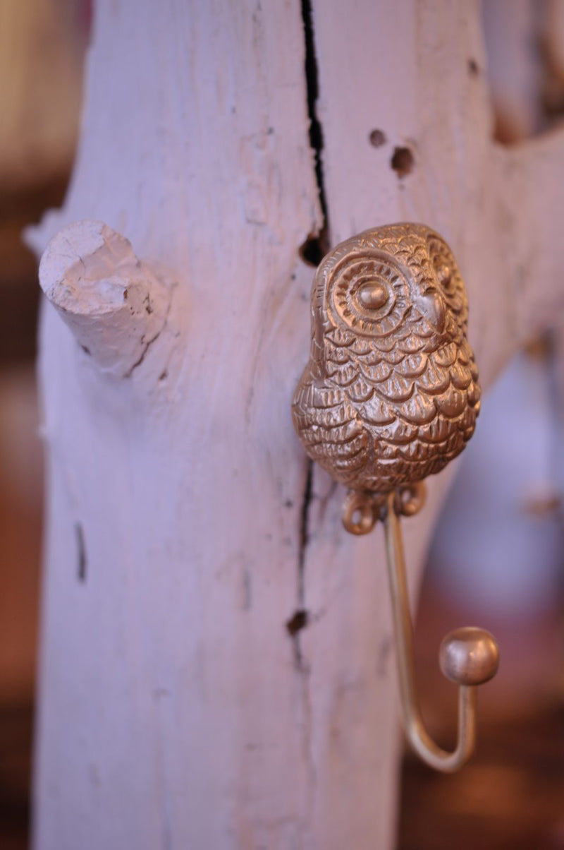 Owl Hook, Wall Mounted Brass Coat Hook DecorDoing GoodsHooks