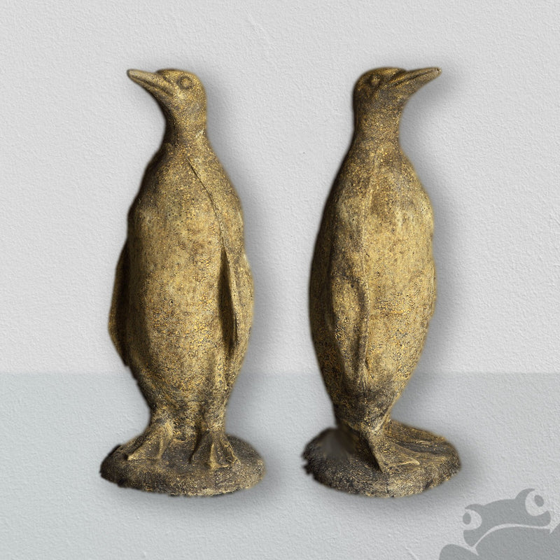 Pair of Large Penguins - Stone Garden DecorVintage Frog E/G/SGarden Decor