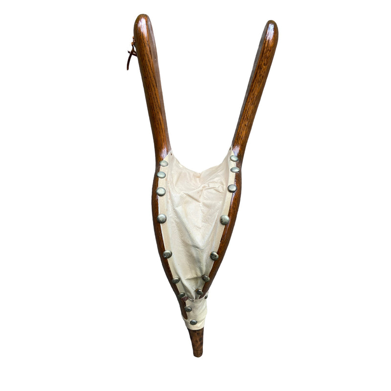 Pair of Mid-Century Bellows With White LeatherVintage Frog