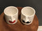 Pair of Mr & Mrs Ceramic White Small Vase PotsVintage Frog