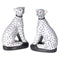 Pair of Polka Dot White Sitting Leopard FiguresVintage FrogDecor