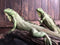 Pair of Vintage Ornamental Figures Of Iguanas Percher On Branches.Vintage FrogVintage Item