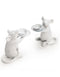 Pair of White Mouse Tea Light Candle HoldersVintage FrogDecor