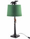 Palm Tree with Climbing Monkey Lamp with Green ShadeVintage FrogLighting