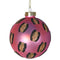 Pink Leopard Print Glitter Christmas Tree Hanging BaubleVintage FrogChristmas Bauble