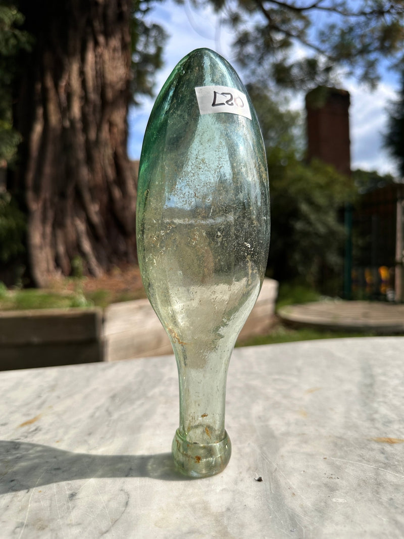 Plain Antique Aqua Blue Bottle - Vintage Glass BottleVintage FrogBottle