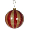 Red and Gold Stripe Christmas Tree Hanging BaubleVintage FrogChristmas Bauble