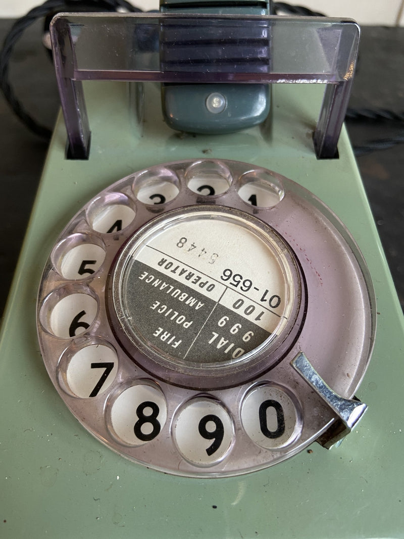Retro Rotary Dial Telephone Converted into Table LampVintage Frog